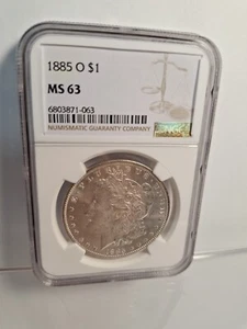 1885 O Morgan Silber Dollar NGC MS 63 ☆Wunderschöne Münze☆ - Bild 1 von 5