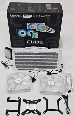 Bitfenix Cube todo en uno 240 mm enfriador de líquidos con ventiladores ARGB Foto 1 de 4