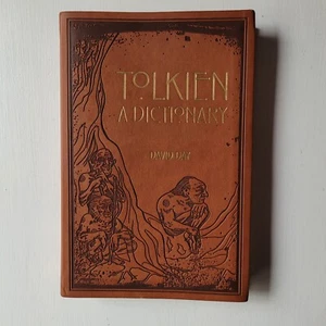 A Dictionary of Tolkien David Day Deluxe Soft Leather Feel Lord Rings Hobbit PB - Picture 1 of 3