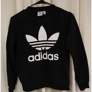 Adidas Sweater Black Logo Medium Youth - Picture 1 of 4