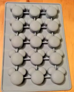 BN New Grey Silicone Disney Mickey Mouse 15 Mould Ice Cube Tray - Picture 1 of 4