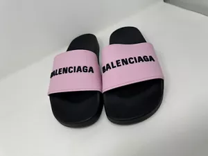Nuovo logo Balenciaga in gomma bicolore da uomo rosa NERO, taglia 41 EU - Foto 1 di 12