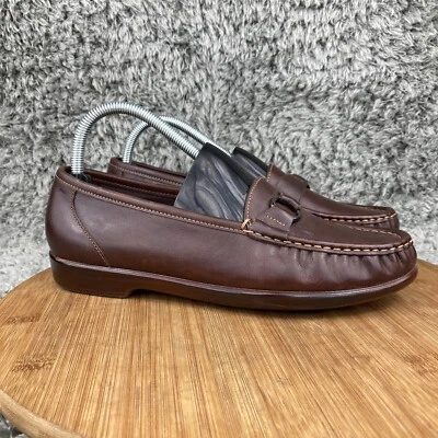 SAS Tripad Confort Castaño Cuero Marrón Centavo Mocasín Plano Zapatos Sin Cordones 9 M Foto 1 de 4