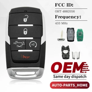 OHT-4882056 Smart Keyless Remote Key Fob 5BTN for 2019 2020 2021 RAM 1500 433MHz - Picture 1 of 8