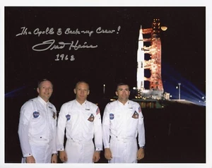 Astronaut Archives offers signed Fred Haise glossy w/ ARMSTRONG & ALDRIN. CHOICE - Picture 1 of 1
