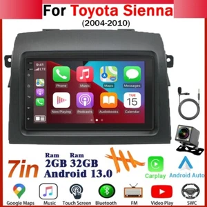 Reproductor de radio estéreo GPS para coche Android Carplay de 7" 32 GB para Toyota Sienna 2004-2010 - Imagen 1 de 23