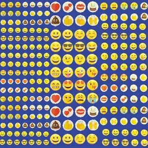 3D EMBOSSED Emoji Sticker Sets Laughing Face Hearts Poop Smiley Mini Stick On - Picture 1 of 4