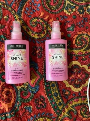 X2 John Frieda Vibrant Shine 3 en 1 Brillo Spray 5.0 Floz (PAQUETE DE 2) Foto 1 de 2