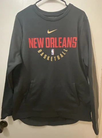 New Orleans Basketball Nike NBA Authentics Dri-Fit Sweatshirt Men's Black New Cover