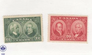 CANADÁ (MK3315) # 147-148 VF-MNH/LH 12,20 cts 1938 / 2 EDICIONES HISTÓRICAS CAT $40 - Imagen 1 de 1