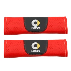 2pcs Red Leather Car Seat Belt Cover Shoulder Pads Cushion for smart auto - Picture 1 of 7