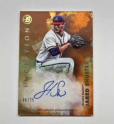 2021 Bowman Inception #PA-JS Jared Shuster Autographs Orange Foil #/25 - Image 1 of 3