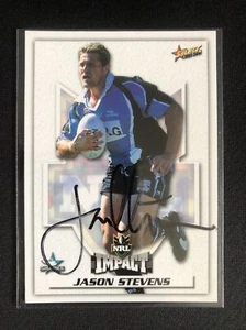 π Jason Stevens 2001 NRL IMPACT #93 Rugby League NRL SIGNATURE CARD - Picture 1 of 1