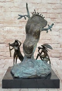 Nobiltà del Tempo - Salvador Dalì (scultura in bronzo massiccio) statua decorazione cera persa - Foto 1 di 10