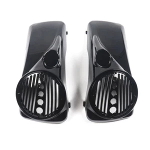 Glossy Black 8" Speaker Lids w/ Tweeter port For Harley Touring Models 1994-2013 - Bild 1 von 11