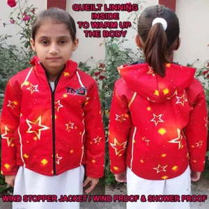 KINDER Kinder Windstopper Jacke Winter Thermo Fleece Hoodie Outdoor TNQ MARKE - Bild 1 von 3