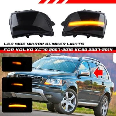 For Volvo XC70 XC90 07-14 Sequential LED Side Mirror Turn Signal Light Indicator - Image 1 of 4