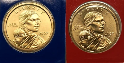 2007 P D Sacagawea Dollar ~ Satin Mint Strikes ~ Original Mint Wrapper - Image 1 of 2