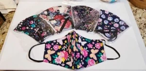 3 pack HANDMADE FASHION FACE COVER MASK custom floral cherry Reusable WASHABLE - Picture 1 of 12