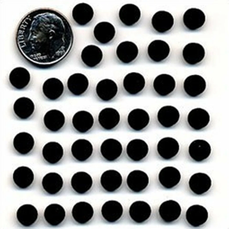 TINY ROUND BLACK BUTTONS 2 Hole Sewing Card Making Scrapbooking Stamping - Image 1 of 1