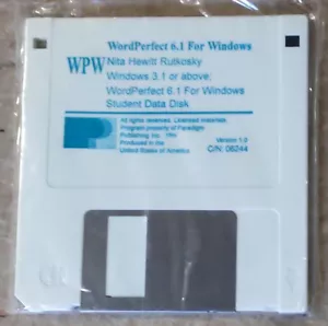 WordPerfect 6.1 For Windows Disk, Version 1.0, 1996, C/N:06244 - Bild 1 von 1
