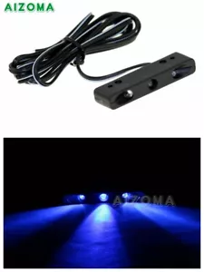 Low Profile 3LED Mini Number License Plate Light Running Lamp For All Motorcycle - Picture 1 of 7