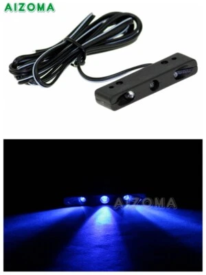 Low Profile 3LED Mini Number License Plate Light Running Lamp For All Motorcycle - Image 1 of 4