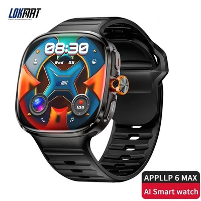 2,16" LOKMAT APPLLP 6 Max 4G AI Smartwatch 3GB+32GB Herzfrequenz Monitor NFC GPS - Bild 1 von 4