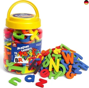 Coogam Eva Magnetbuchstaben Zahlen 78 Stück Alphabet ABC 123 Kühlschrankmagnete  - Bild 1 von 7