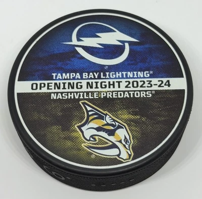 NHL Limited Ed. Puck Tampa Bay Lightning Nashville Predators Opening Night 23-24 - Image 1 of 4