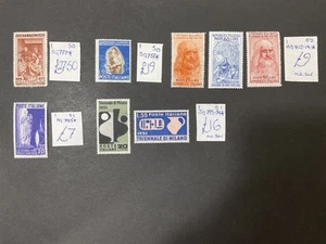 Sellos de Italia. 1950 - 52. SG identificado. singles + conjuntos. * MN, como nuevo con bisagras #c523 - Imagen 1 de 6