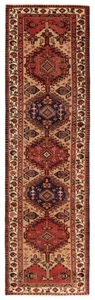 Vintage Hand-knotted Runner Rug 3'2" x 10'10" Traditional Wool Carpet - Picture 1 of 9
