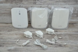 Netgear Orbi RBR760 RBS760 X 2 WIFI 6 Mesh System 3 Pack - Picture 1 of 4