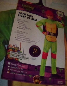 Teenage Mutant Ninja Turtle Mayhem Kostüm Ralph mit leuchtendem Gürtel L 10-12 Neu mit Etikett - Bild 1 von 8