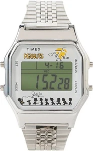 TIMEX x Peanuts® Watch T80 75th Anniversary Edition 34mm TW2Y20000 Silver - Picture 1 of 5