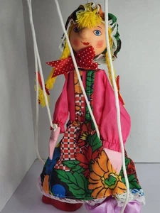 Fairyland International handgefertigte Holz Marionette Puppe Puppe 15 Zoll blond Mädchen - Bild 1 von 14