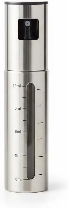 Botella pulverizadora de aceite de oliva de acero inoxidable de 100 ml - Recarga de metal y vidrio graduado Foto 1 de 4