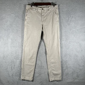Coastline Premium Chino Hose Herren 33x32 Beige Tailored Straight Freizeit Baumwolle - Bild 1 von 15