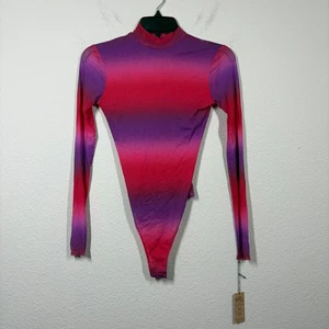 Body Only Hearts taglia small ombreggiato tulle finto collo papavero maniche lunghe - Foto 1 di 11