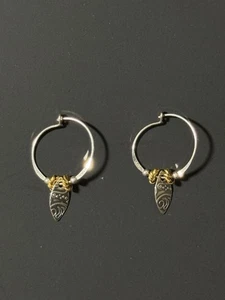Pendientes de aro vintage de plata de ley - Imagen 1 de 17