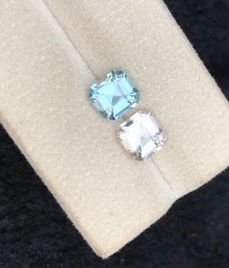 Very Beautiful aquamarine and morganite pair for Earrings jewelry collection | - Picture 1 of 4