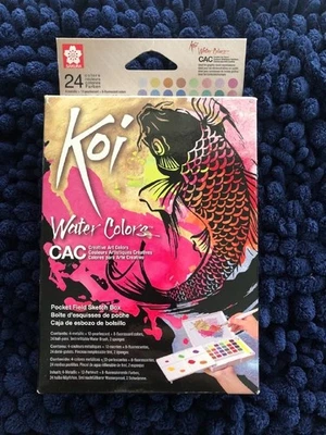 SAKURA KOI акварели карман поле эскиз коробка 24 цвета - Изображение 1 из 2