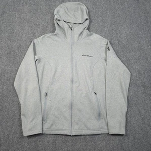 Eddie Bauer Hoodie Womens L Gray Full Zip First Ascent Fleece Lined Outdoors - Picture 1 of 10