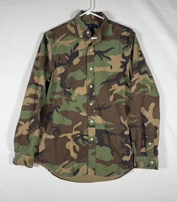 Polo Ralph Lauren Camouflage Shirt Mens Medium Long Sleeve Button Down Camo - Image 1 of 4