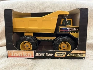 1992 Vintage Tonka Mighty Diesel Muldenkipper gelb & schwarz NEU im Karton - Bild 1 von 8