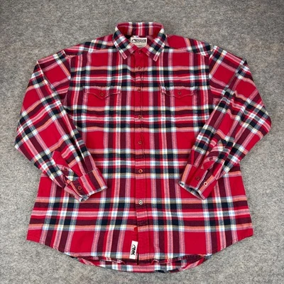 Camisa de franela con botones Mountain Khakis roja a cuadros para hombre grande L Foto 1 de 4
