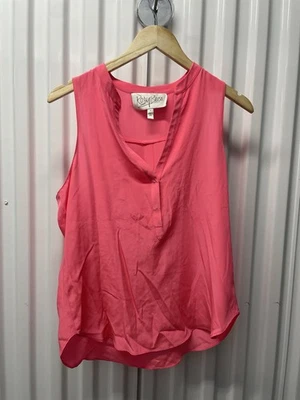 Top camisola Rory Beca para mujer coral seda cuello redondo cruzado espalda talla S Foto 1 de 4