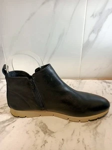 Effigie Boots Black Size 42 Leather Ankle Zip Up Shoes - Picture 1 of 11