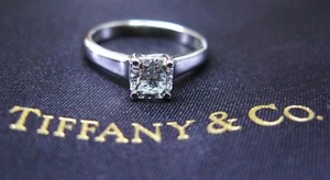 Tiffany & Co PLATINUM Lucida Diamond Engagement Ring H-IF .55CT - Picture 1 of 9
