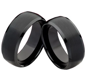 Partnerringe Verlobungsringe Trauringe aus Wolfram mit Ringe Lasergravur W774 - Bild 1 von 6